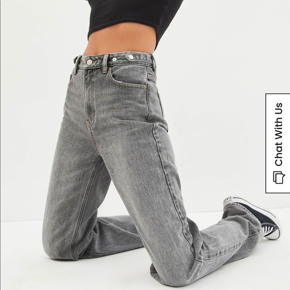 PacSun Denim - PacSun Gray Button Tab ‘90s Boyfriend Jeans